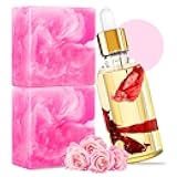 Yoni Soap Bars & Natural Yoni Oil Set, Natural Yoni Oil Vaginal Wash for Women Feminine Wash Vaginial Deodorants pH Balance, Eliminates Odor, Feminine Oil 30ml/1 oz, 2Pcs 3.53 oz Vaginal Care Soap