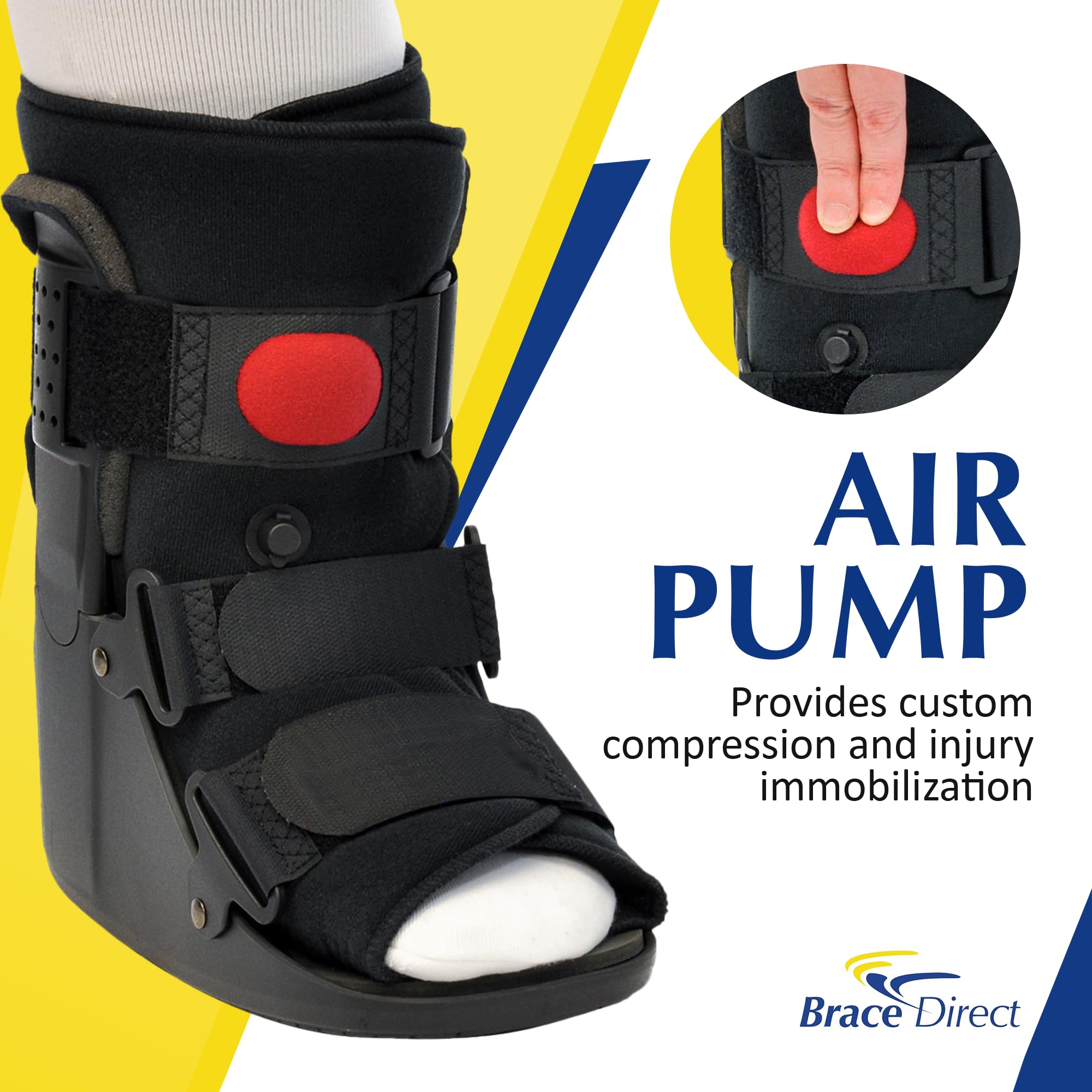Brace Direct Air CAM Walker - Bota corta para fracturas, recuperación médica, protección y curación, lesiones en los dedos de los pies, pies o tobillos (Small)