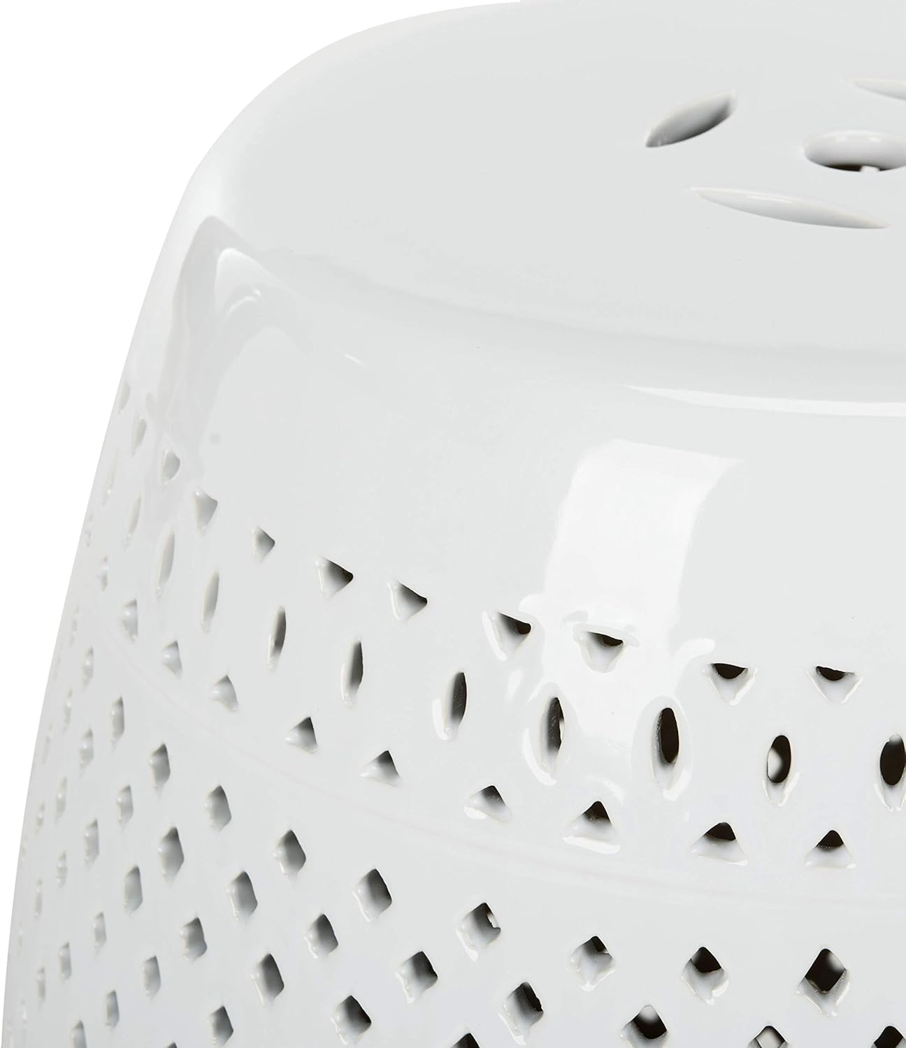 Safavieh Diamond Ceramic Decorative Garden Stool, White