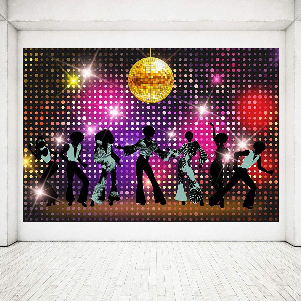 Buy MEHOFOTO Vintage 80s 90s Disco Themed Let’s Glow Crazy Night Party