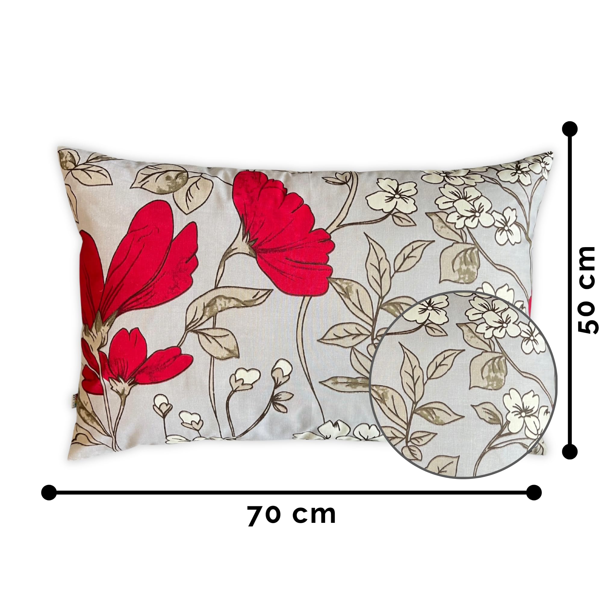Poszewka 50x70 cm, 100% bawełna, dekoracyjna i do spania, z zamkiem błyskawicznym, miękka, do sypialni i salonu, ochrona poduszki, bez wypełnienia