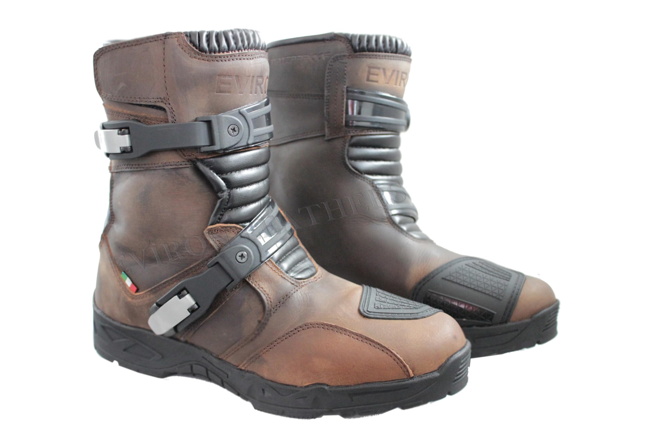 EVIRON Adventure Low - Botas de piel para motocicleta MX todoterreno.