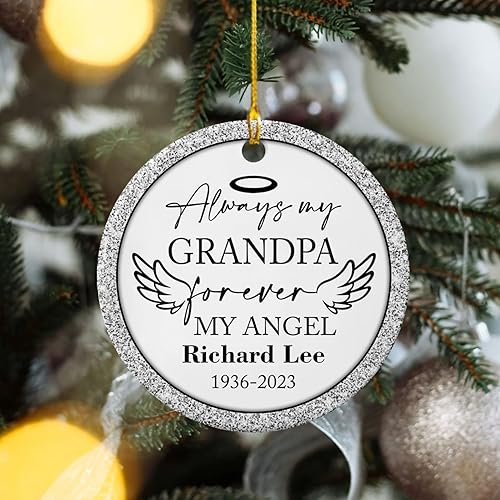 Miniatura 10 de Adorno de cerámica con cardenal personalizado en memoria amorosa, los seres queridos pueden dejar este mundo pero nunca dejan nuestros corazones,