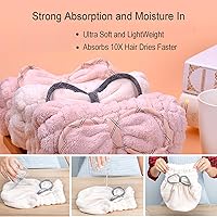 Vista 5 de Jseng Gorro Grande de Microfibra de Secado Rápido para Cabello [Nueva Actualización], Extremadamente Suave y Ultra Absorbente, Gorros de Secado