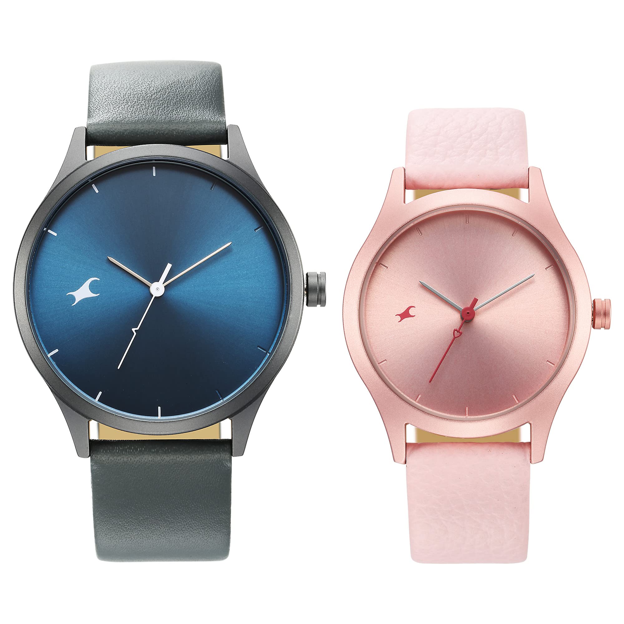 Fastrack Mixmatched Couple Leather Analog Watches with Blue and Pink Dial-6803168033AL02P (B0BTYBJH8H) Amazon Price History, Amazon Price Tracker