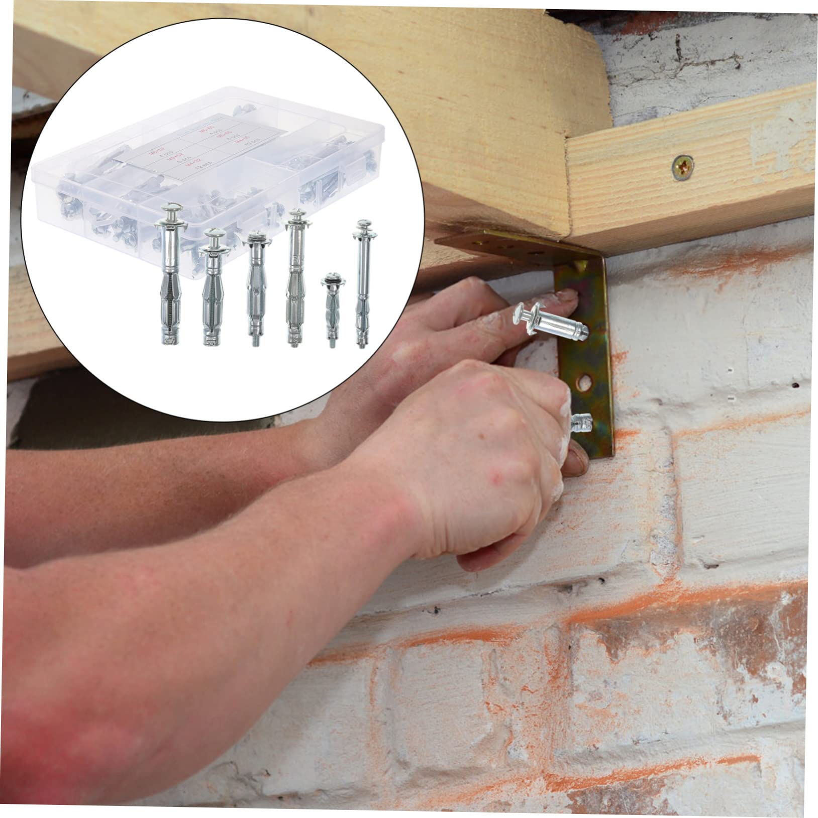 KICHOUSE Sturdy Galvanized Carbon Steel 42pcs Drywall Anchors Set Wall Anchors M5 for Applications