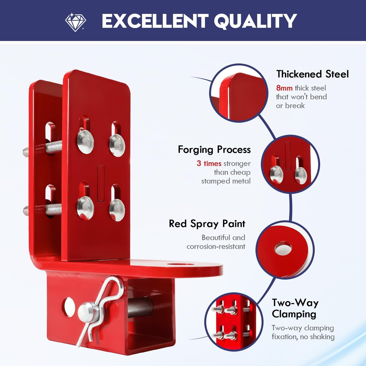 Lawn Mower Trailer Hitch, Zero Turn Lawn Mower Hitch, with 2-Inch Receiver, Fit for Ferris & Simplicity IS5100Z, IS2000Z, IS1500Z, IS500Z, IS600Z, IS700Z