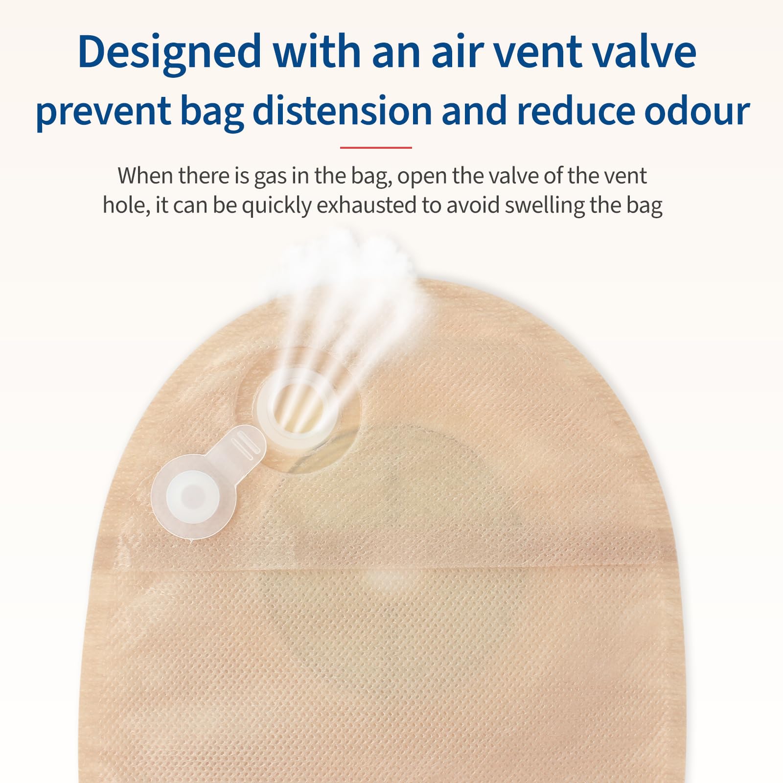DERAYMI 20 bolsas de ostomía, bolsas de colostomía de una pieza con ventilación | 20 – 66 mm Cortable Bolsa de hidrocoloides drenable Accesorios de estoma para colonoscopia ileostomía Cuidado del estoma