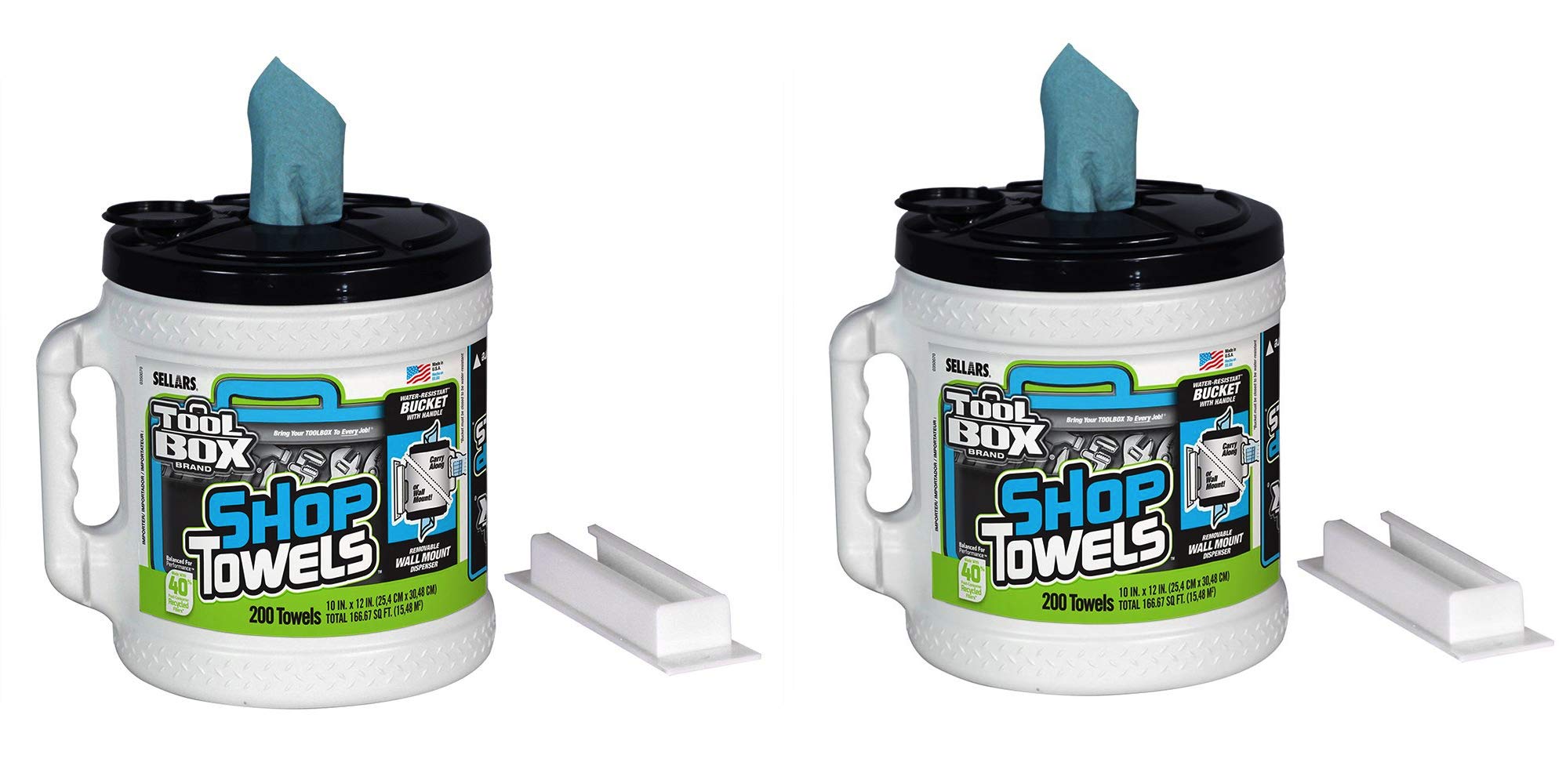Amazon.com: Sellars 55208 Toolbox Shop Towels Dispenser Bucket, 12