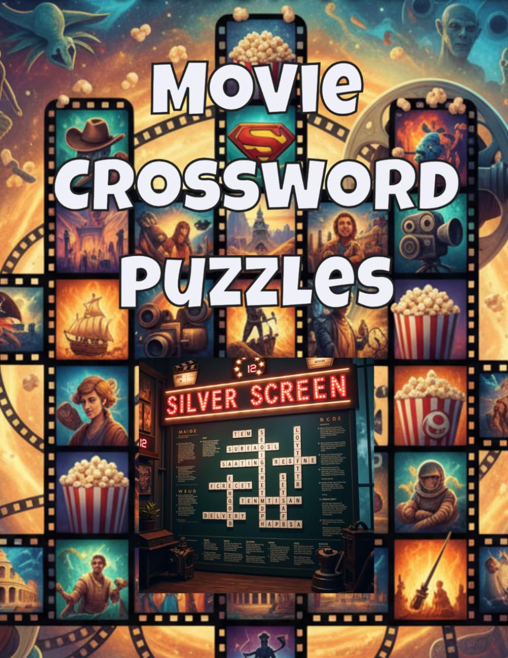 movie crossword puzzles: Timeless Film Trivia and Puzzles for Cinephiles