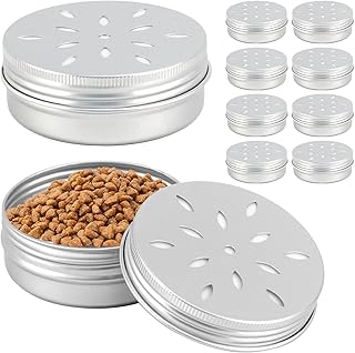 QWORK® Set of 10 Aluminium Dog Fragrance Tins with Ventilation – 60 ml Odour Container for Sniffing Dogs – Dog Training Accessories product image