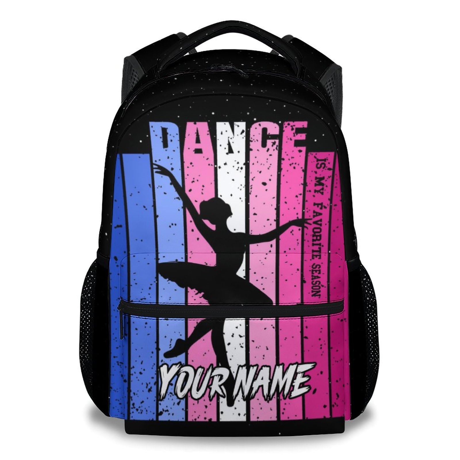 UNIKITTY Custom Girls Bookbag - Girls School Backpack - Dance Backpack for Ballet Lovers - Personalized Kids Bookbag - 17 Inch Customized Schoolbag