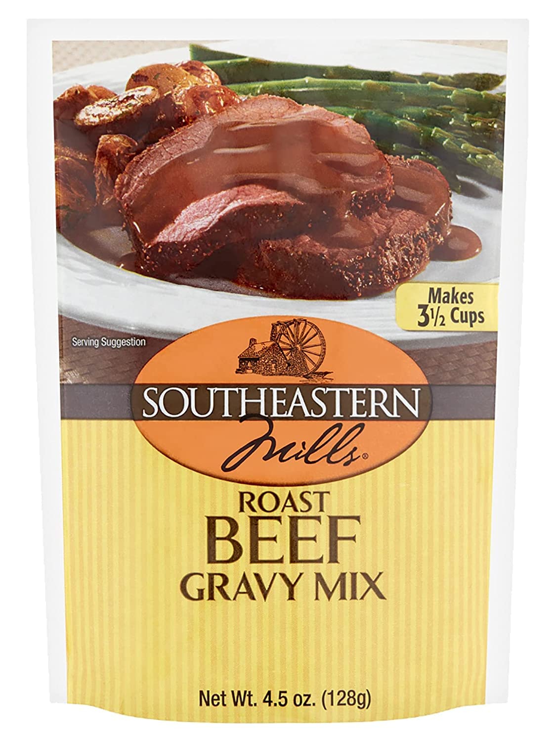 Southeastern Mills Gravy Mix, Roast Beef Gravy Mix, Custom Blend of Spices & Seasonings, Makes 3 ½ Cups of Gravy, Just Add Water 4.5 Ounce (Pack of 6)