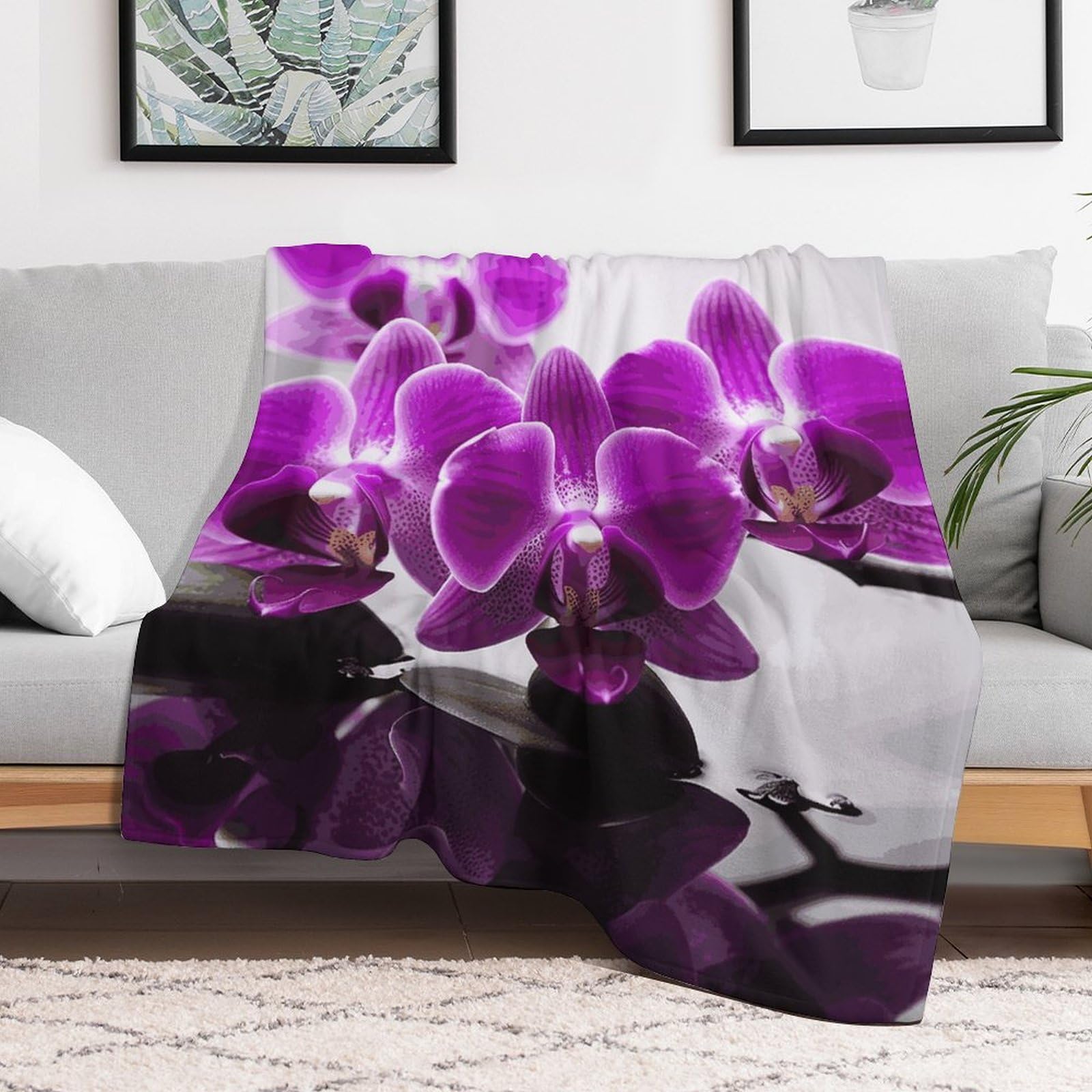 Couverture polaire douce violette pour envelopper vos nuits de tendresse