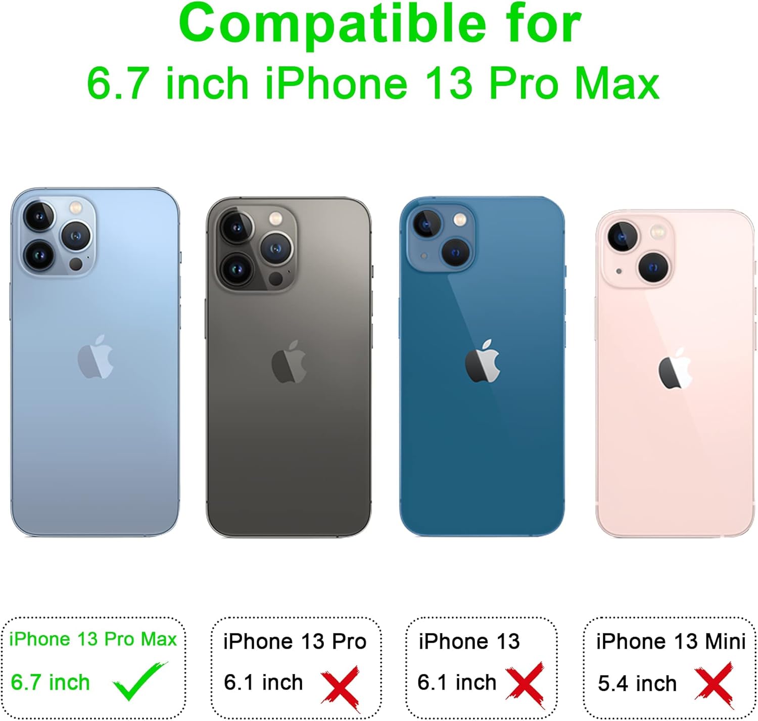 Arae Compatible with iPhone 13 Pro Max Case Wallet Flip Cover with Card Holder and Wrist Strap for iPhone 13 Pro Max 6.7 inch-Blue - Image 2