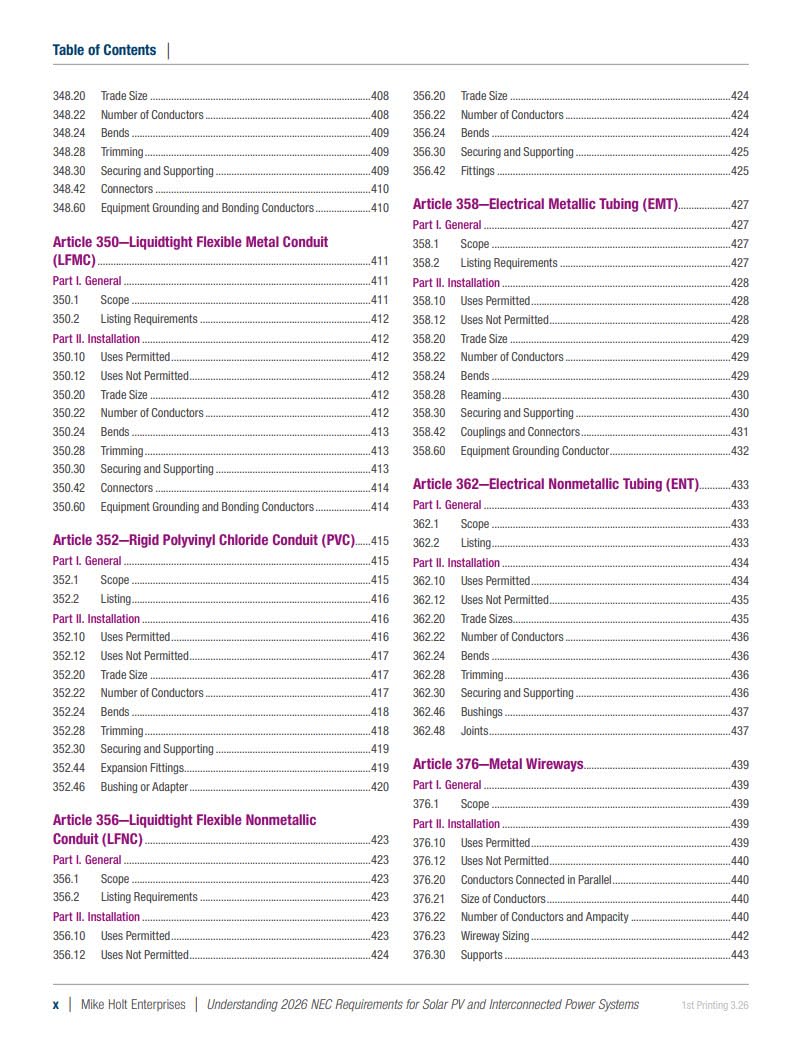 Mike Holt's Illustrated Guide to Understanding NEC Requirements for Solar Photovoltaic and Interconnected Power Systems Textbook, 2026 NEC