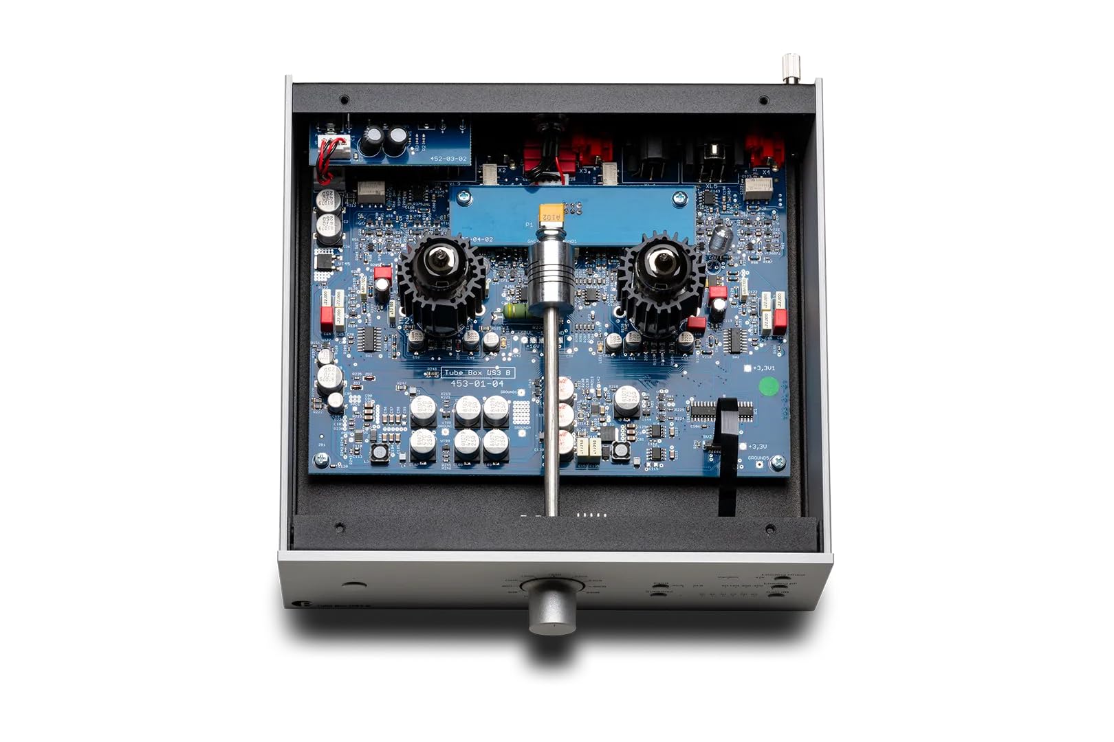 Pro-Ject Tube Box DS3 B Dual-Mono True Balanced Röhren-Phono-Vorverstärker (Silber)