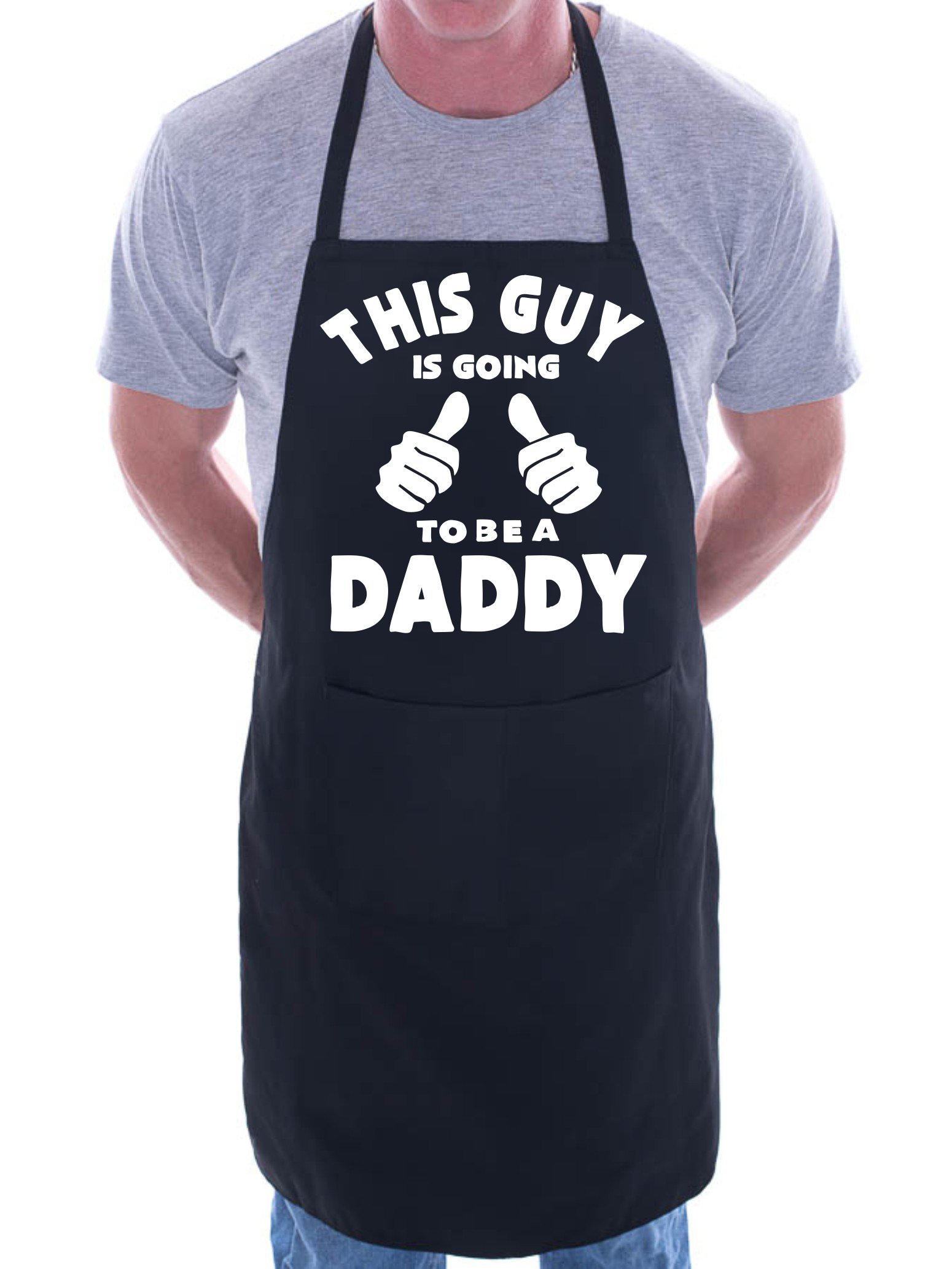 Print4u Men's Black This Guy Is Going To Be A Daddy Bbq Cooking Funny Novelty Apron