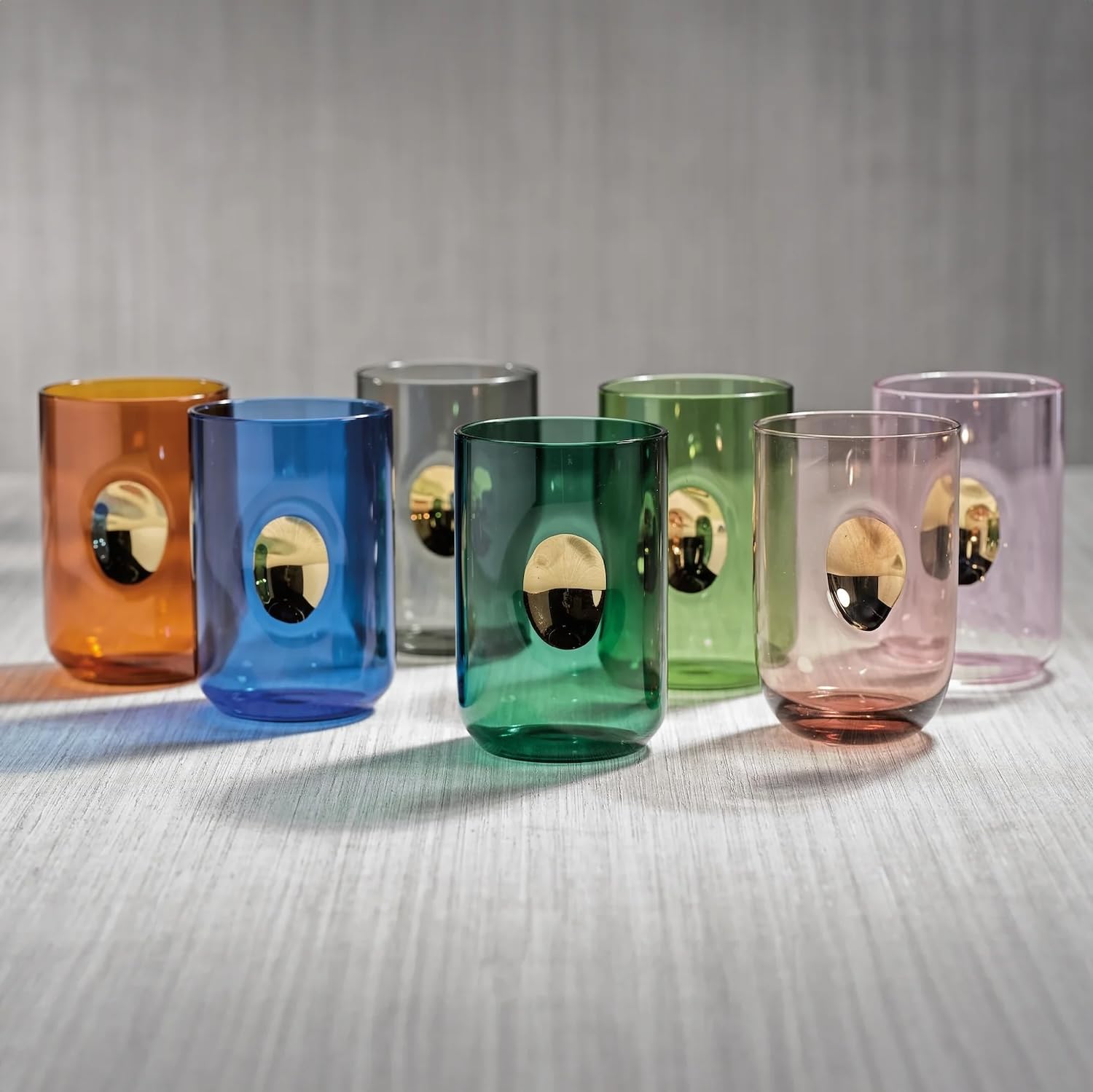 Amazon.com | Zodax Aperitivo Tumbler with Gold Accent - Set of 4