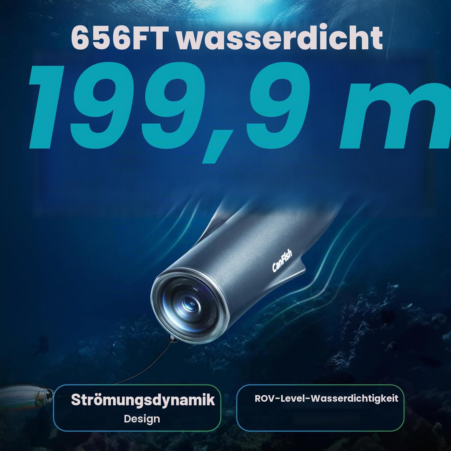 Geneinno CanFish CamX 1080HD 200m Unterwasser Fishing Kamera