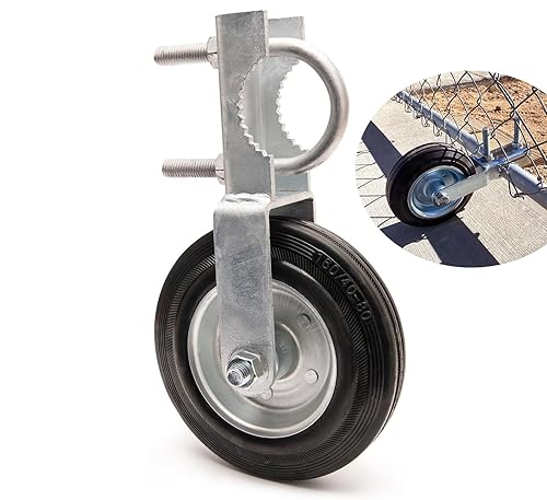 Miniatura 1 de Ruedas de puerta para puerta de tubo de metal, rueda auxiliar de puerta, rueda de puerta de valla de 6 pulgadas, rueda de puerta resistente para