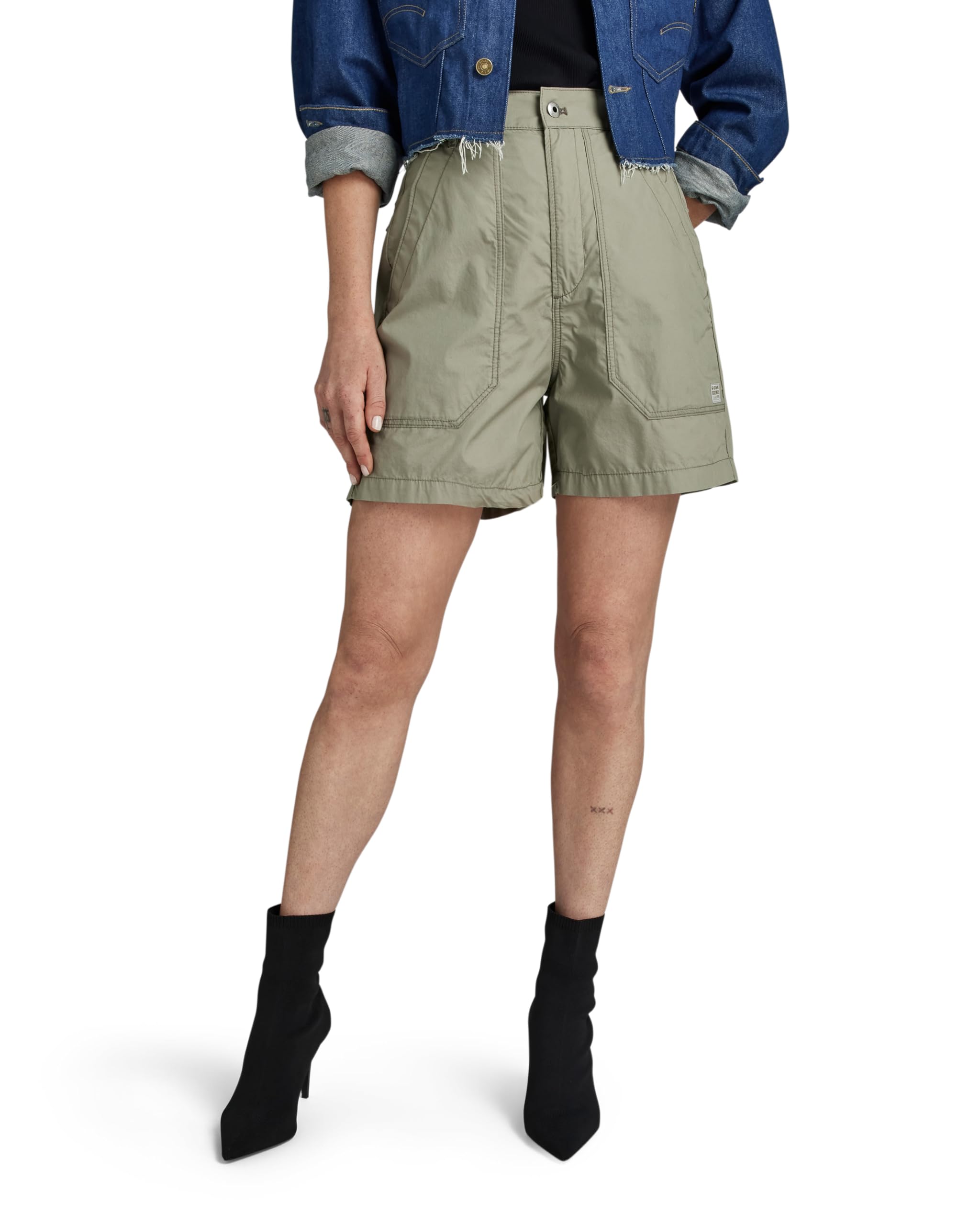 G-Star Women's Green (Shamrock D24405-A790-2199) Fatigue Shorts, 27