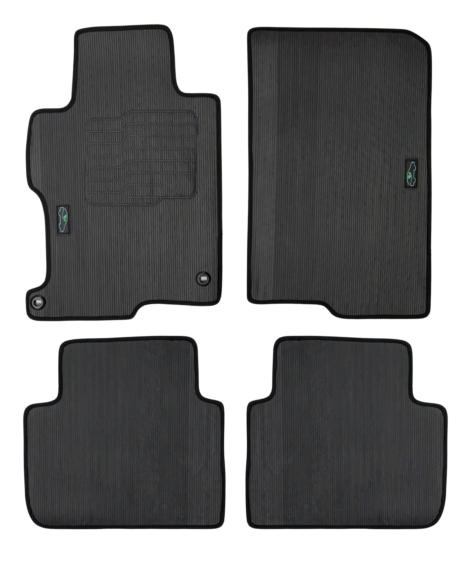 ecoMats All Weather Floor Mats Custom Fit for Honda Accord 2013 2014 2015 2016 2017, Front and Rear, Odorless