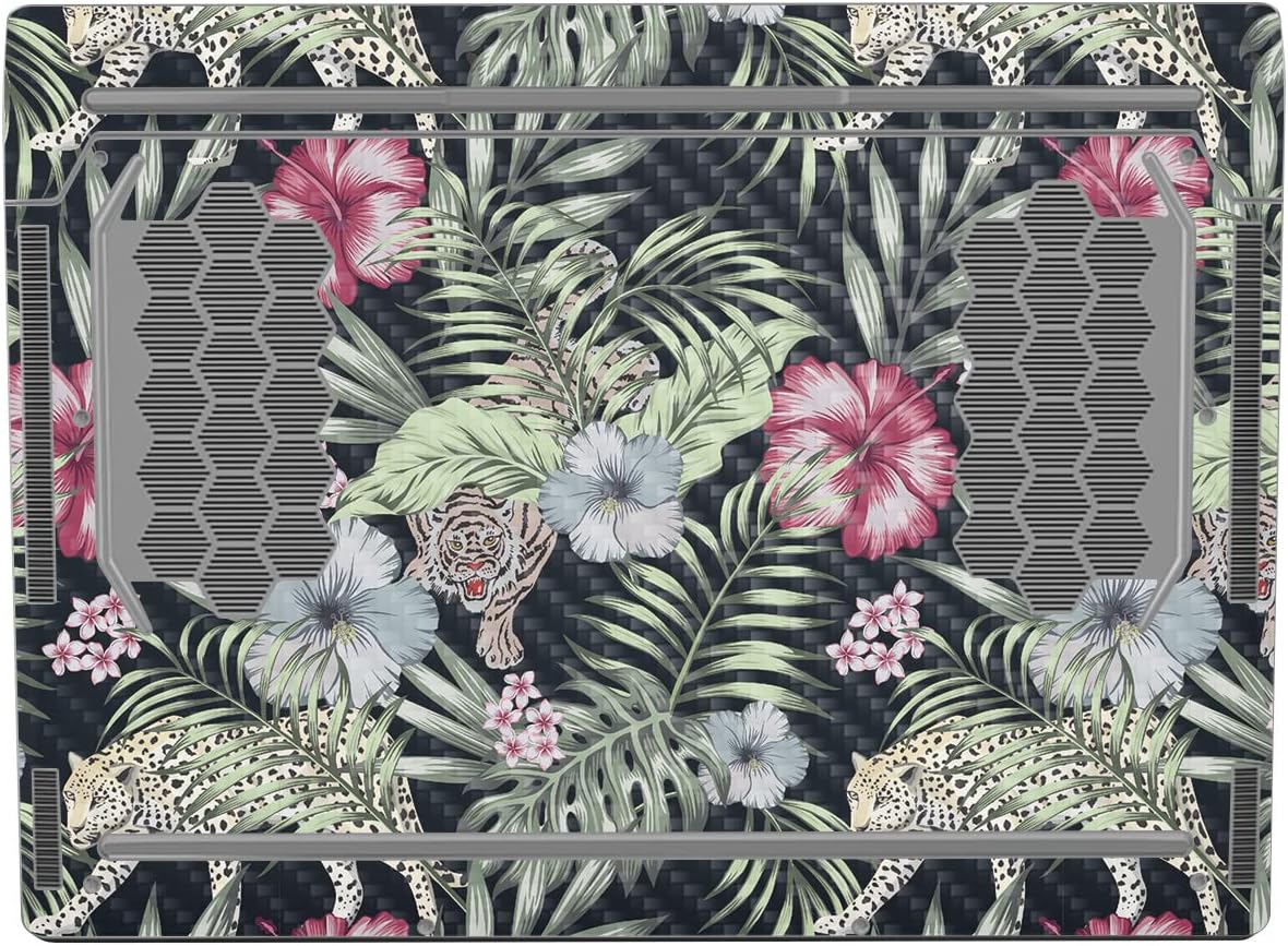 MightySkins Carbon Fiber Skin Compatible With Alienware X17 R2 (2022) Full Wrap Kit - Asian Tropics | Protective, Durable Textured Carbon Fiber Finish | Easy To Apply & Change Styles | Made in the USA