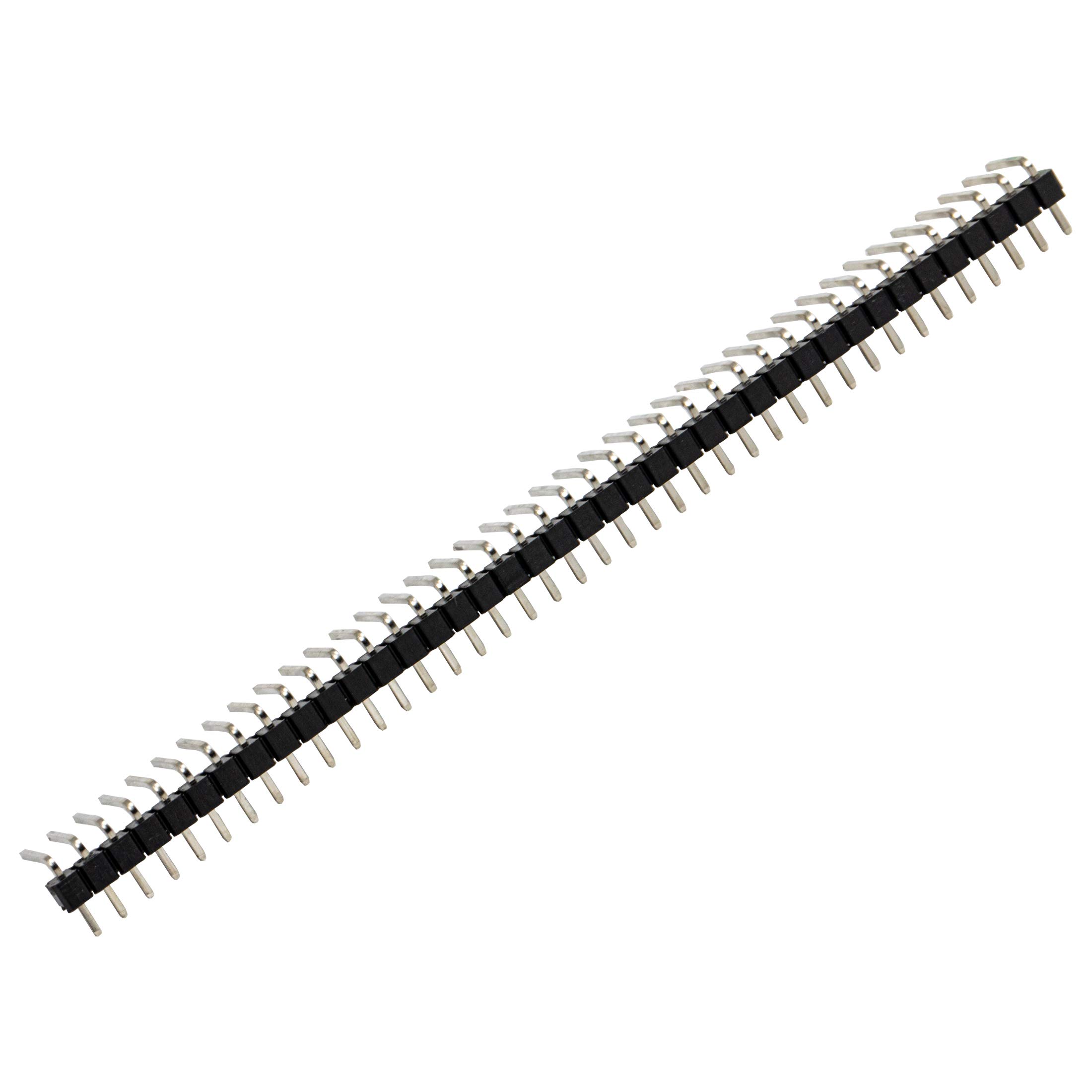 10er-Pack PCB-Buchsenleiste Rechtwinklig – 40-polig, 2,54 Mm Raster, Schwarz, Goldene Kontakte, Für Steckverbindungen