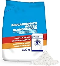 Percarbonato Blanqueador, Percabonato Sódico, Apto para el lavado de ropa tanto blanca como de color, alarga la vida de su lavadora, Elimina Manchas Difíciles y alarga la vida de lavadora, 750 gramos