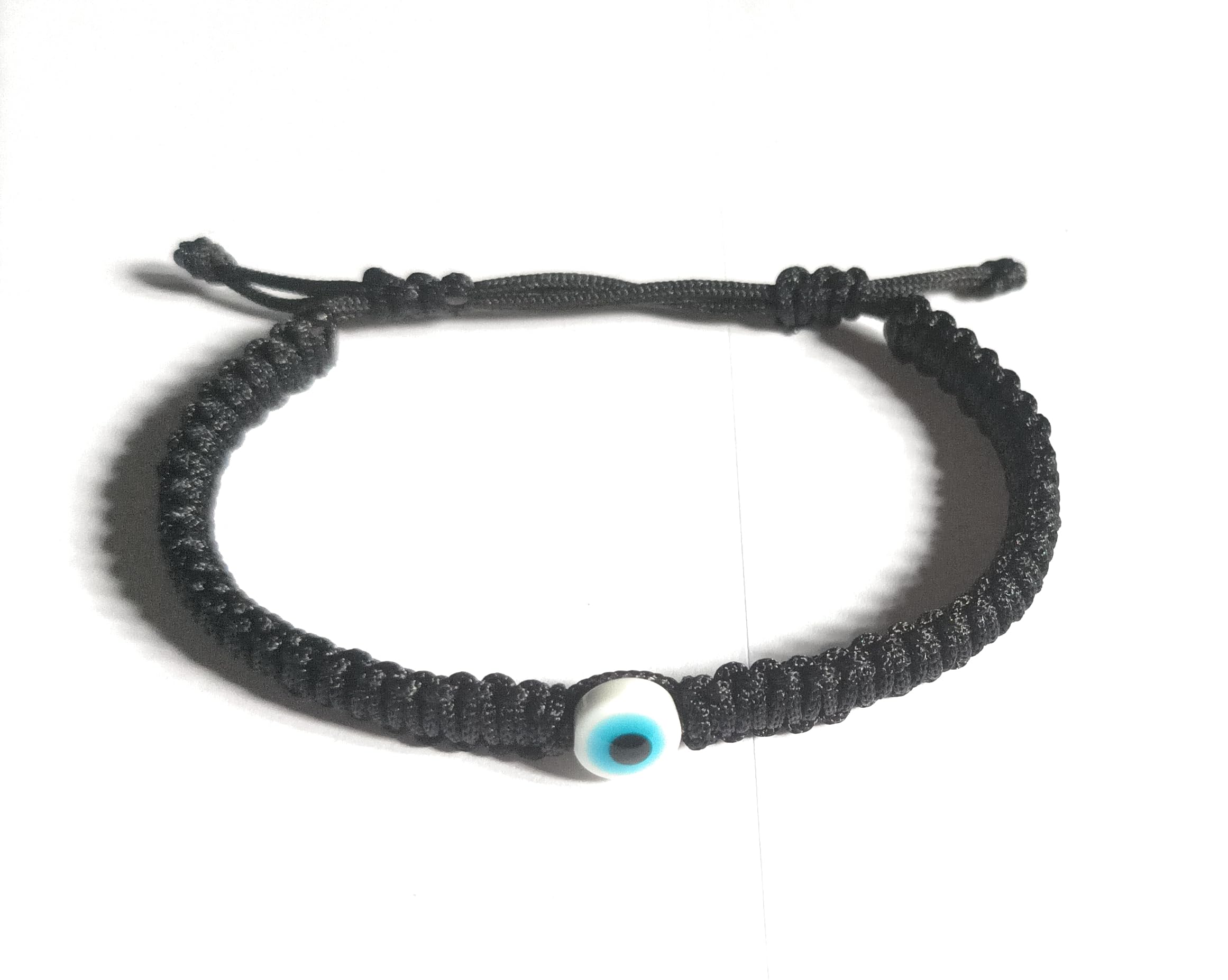 JwlDazz White Evil Eye Bracelet with Black Cord Adjustable Size (Fit For All) (B096FZSJ7G) Amazon Price History, Amazon Price Tracker