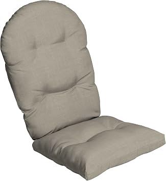 Arden earthFIBER Plush Modern Tufted Rocking Chair Cushion, 21.5 x 19, Rain-Proof, Fade Resistant, Tufted Cushions for Rocking and Adirondack Chairs Sandbar Taupe Texture
