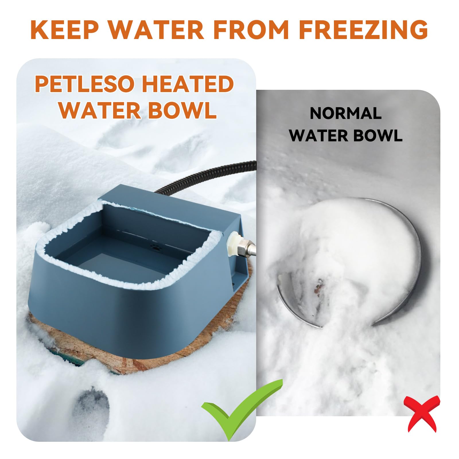 Tazón de agua automático calentado para perros, cuenco de llenado automático para perros calentado, agua automática calentada para perros, gatos, pollos, animales salvajes