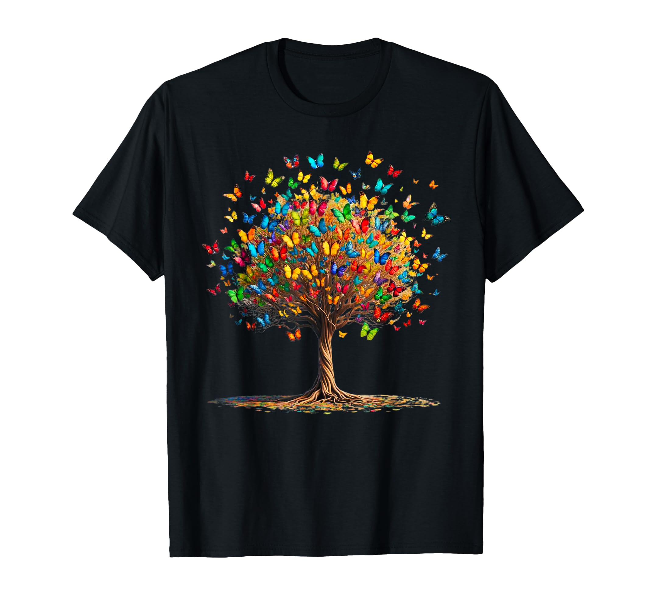 Butterflies Tree Nature Butterfly Lover Lepidopterist T-Shirt
