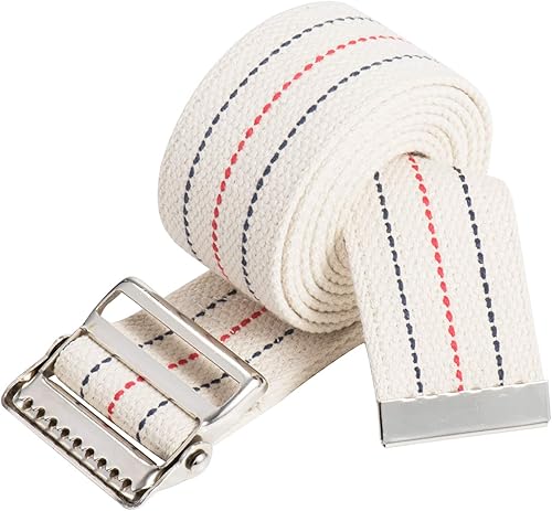 Vista 24 de COW&COW Cinturón de transferencia y marcha de 72 pulgadas con hebilla de metal, ayuda de transferencia para caminar y de pie para cuidador, Arco iris