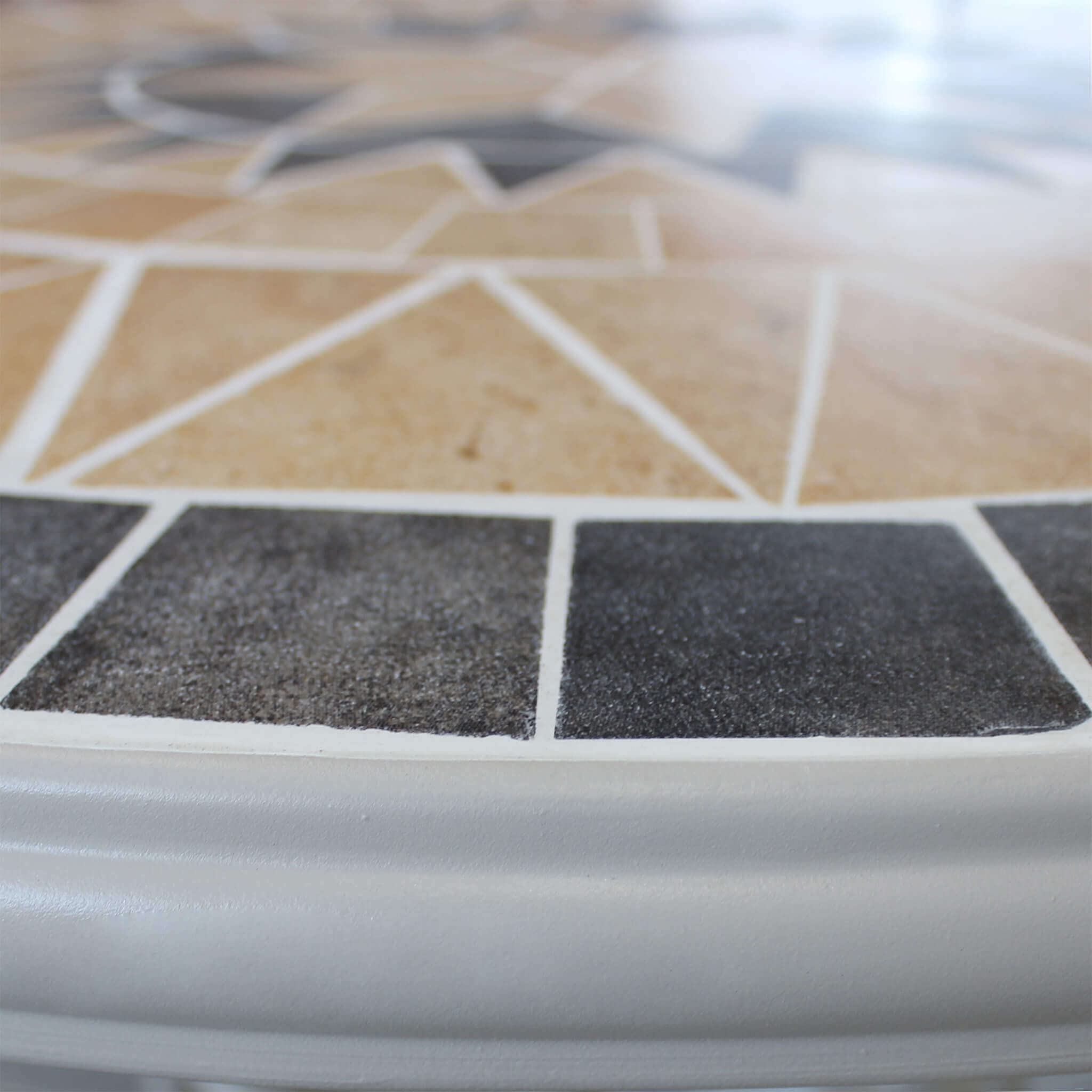 Table ronde fixe en fer ø 90 plan en mosaïque pour extérieur jardin, porche, restaurant, glacés Bar Hôtel Hôtel