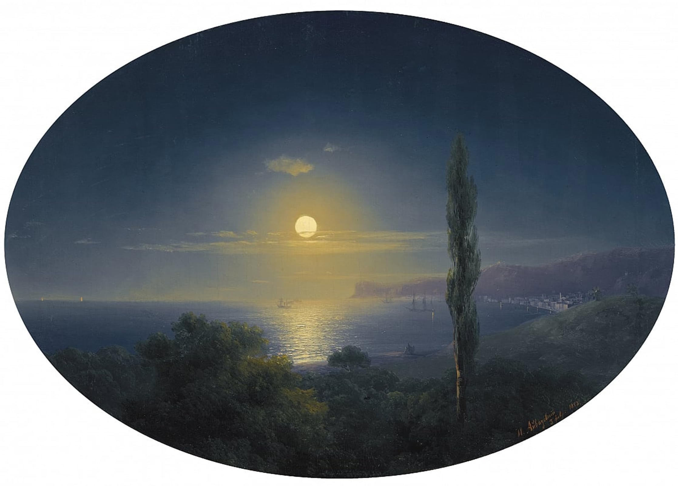 POSTERIIk Vintage Art Print Images Pictures Print Crimean by Ivan Konstantinovich Aivazovsky Modern Colour Posters for Office Home Decor 60x90cm