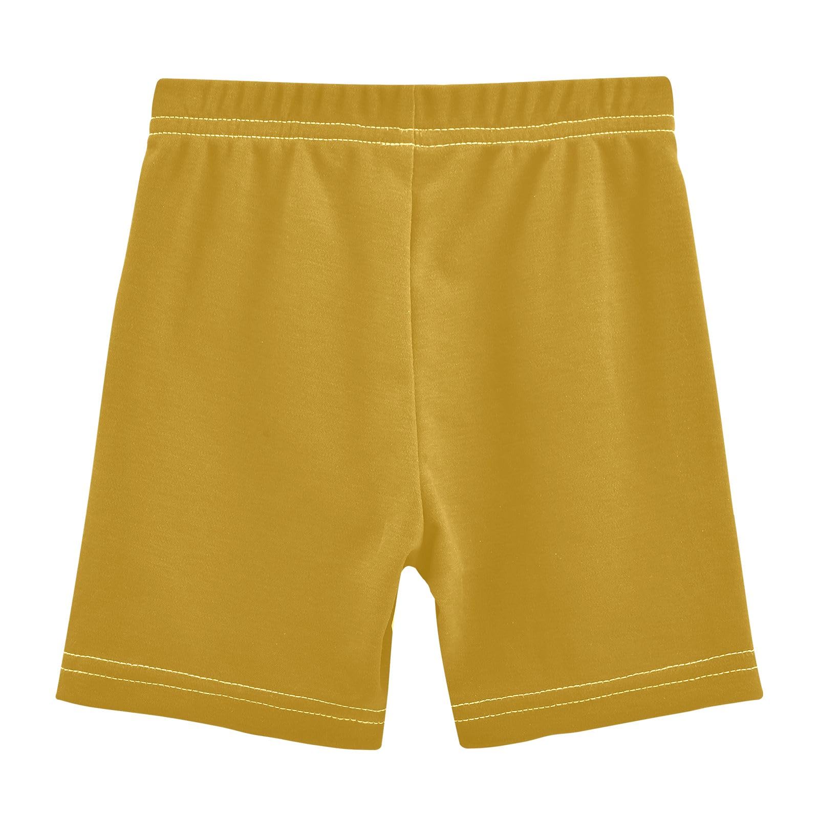 CHIFIGNO Dark Goldenrod Cartwheel Shorts for Girls Bike Shorts Cotton Under Dress Dance Short 4T