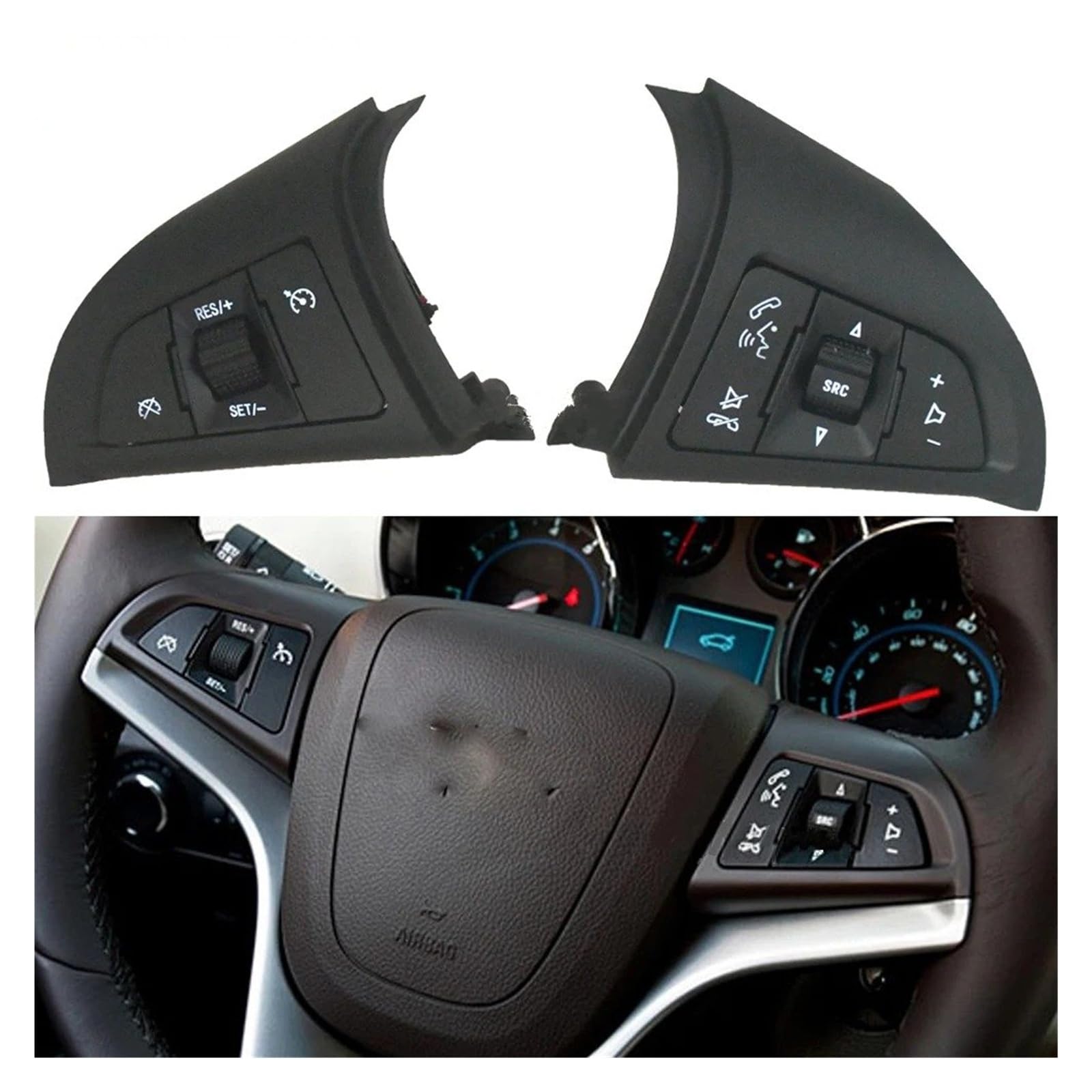 Botón multifunción Del Volante Para Chevrolet Para Cruze Para Malibu 2009-2014 Control De Crucero Velocidad Izquierda Interruptor Botones Volante Volumen Derecho