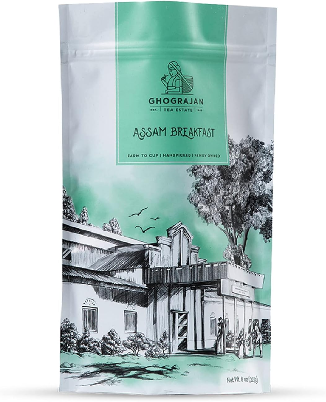 Assam Breakfast High Caffeine Loose Black Tea from India (200+ Cups) - Fresh Harvest - Perfect for Strong Morning Milk Tea Or Indian Chai Tea - Farm2Cup No Middleman - Bulk Pack - 1 Pound