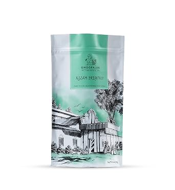Assam Breakfast High Caffeine Loose Black Tea from India 200+ Cups - Fresh Harvest - Perfect for Strong Morning Milk Tea Or Indian Chai Tea - Farm2Cup No Middleman - Bulk Pack - 1 Pound