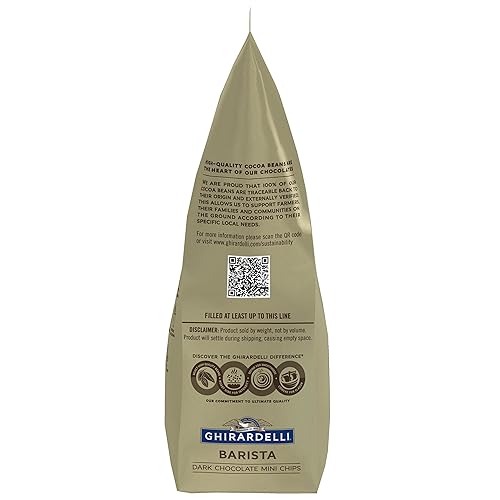 Miniatura 6 de Ghirardelli Chocolate Company Mini chips barista de chocolate negro 10,000 por libra, bolsa de 5 libras