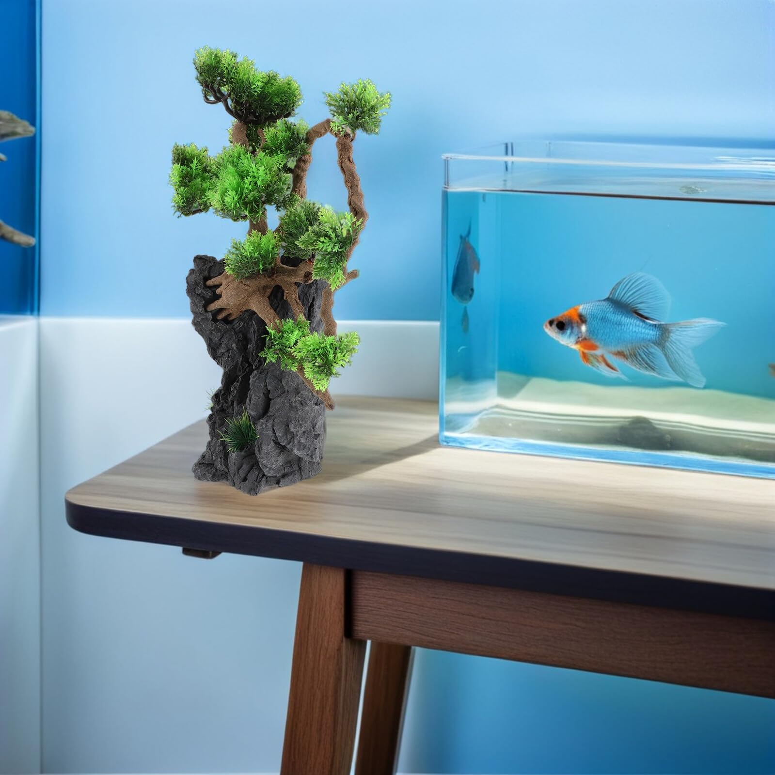Levemolo Decoración De Peceras Decoración De Peceras Vegetación Decoraciones De Árboles para Acuarios Simulación De Plantas Acuáticas Artificiales Árbol Bonsái Plantas Falsas para