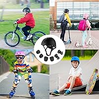 Vista 6 de Casco de bicicleta para niños de edades 2-14, casco de seguridad ajustable para niños pequeños con juego de equipo de protección, cascos