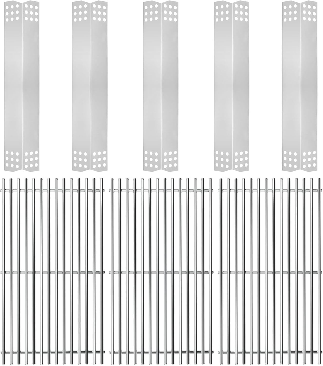 Grill Parts for Kitchen Aid Replacement Parts 720-0709C 720-0727 720-0826 720-0826E 750-0780 860-0003 870-0003, Nexgrill 720-0709B 720-0709C 860-0003 860-0003UK Stainless Steel Grates & Heat Plate Kit