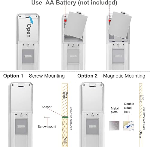 Miniatura 5 de HONWELL Barra de luz que cambia de color, luz de armario alimentada por batería, iluminación debajo del gabinete, luz debajo del mostrador, luz