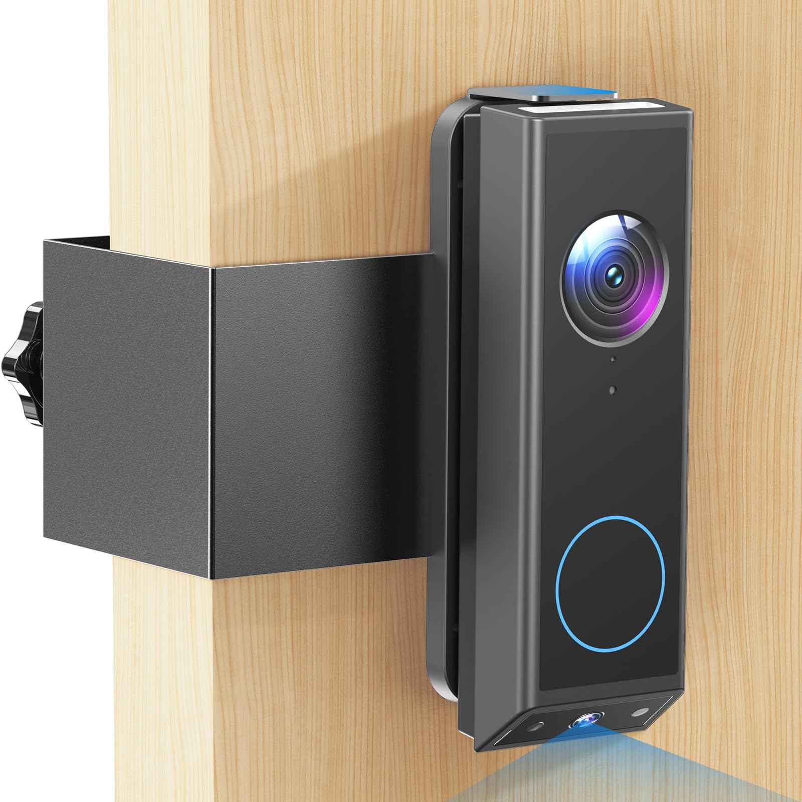 Eufy E340用盗難防止ビデオドアベルマウント、ドアベルカメラマウント、ドリル不要調節可能マウントブラケットホルダー、アパート賃貸用アクセサリー、強化された保護ドアベルマウントブラケット