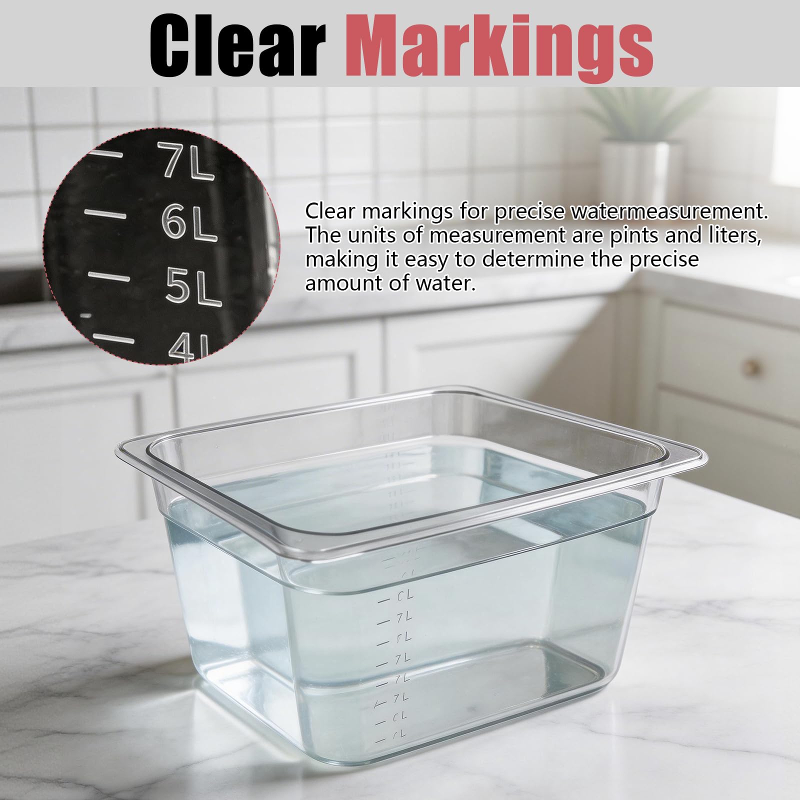 Sous Vide Behälter, 11L Upgrade mit Klappdeckel und Edelstahl-Rack 32,5×26,5×20 cm für Meisten Sous Vide Garer Multifunktionaler Transparenter Behälter Geeignet zum Kochen von Fisch und Fleisch