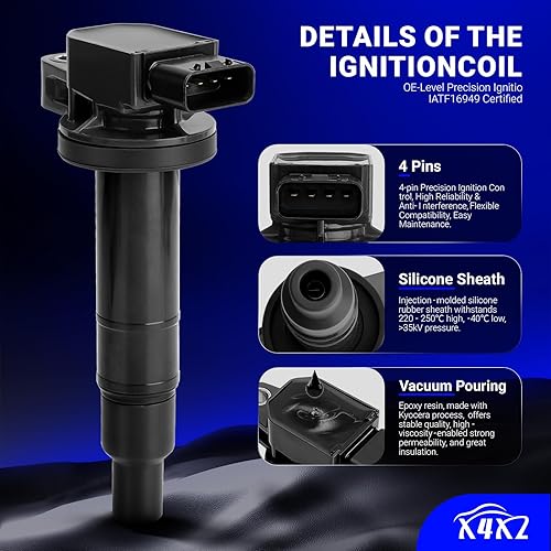 Vista 143 de Paquetes de bobina de encendido UF549 y bujía de iridio doble 9029, para Nissan Altima Versa Sentra Rogue Cube NV200 Pathfinder Infiniti FX50 M56