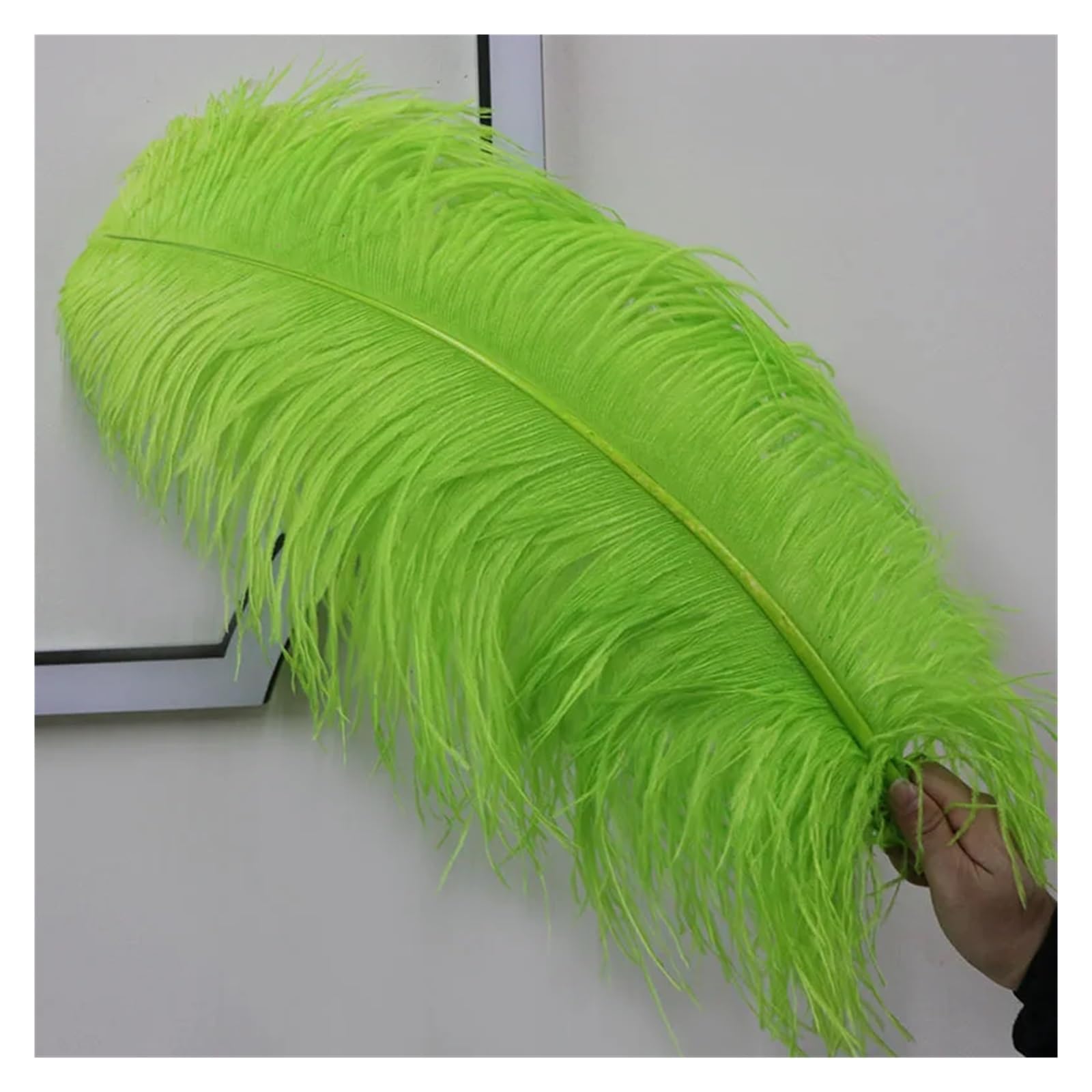 Piume di Struzzo Piume di Struzzo Bianche Naturali for L'artigianato 60-65 Cm Decorazione della Festa Nuziale Centrotavola Carnevale Plumas Deco(Fruit Green,50 PCS)